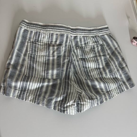 Sanctuary Women's Blue White Striped Drawstring Shorts Size Medium Coastal - Picture 5 of 10